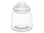 Vivalto Tarro Redondo Liso Tapa Cristal Vidrio Transparente Capacidad 600 ml Dimensiones 11 x 15 x 11 cm (Set de 12)