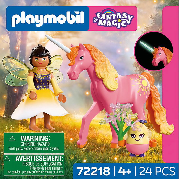 PLAYMOBIL Unicornio Rocío Matinal con Hada 72218