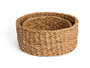 Giftdecor Set de 2 Cestos Redondos de Alga Marina, Marrón, 25 cm de Diámetro x 10 cm de Alto (Set de 8)