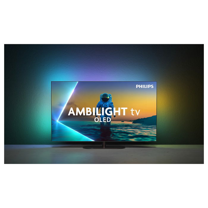 Philips 42OLED810/12 - Televisor OLED 42" 4K UHD 3840x2160, 144Hz, HDR10+, Dolby Vision, Google TV, Ambilight, HDMI 2.1, Color Negro