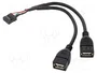DeLOCK 83292 Cable USB interno Pin Header hembra a 2 x USB 2.0 Tipo-A hembra de 20 cm