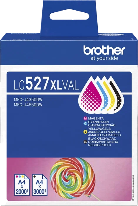 Brother LC527XLVAL Multipack de 4 Cartuchos de Tinta de Alto Rendimiento (XL)