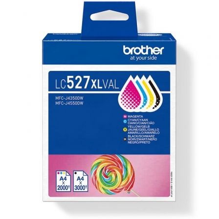 Brother LC527XLVAL Multipack de Cartuchos de Tinta Alto Rendimiento (XL) - 4 Colores