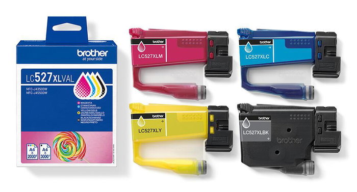 Brother LC527XLVAL Multipack de Cartuchos de Tinta Alto Rendimiento (XL) - 4 Colores
