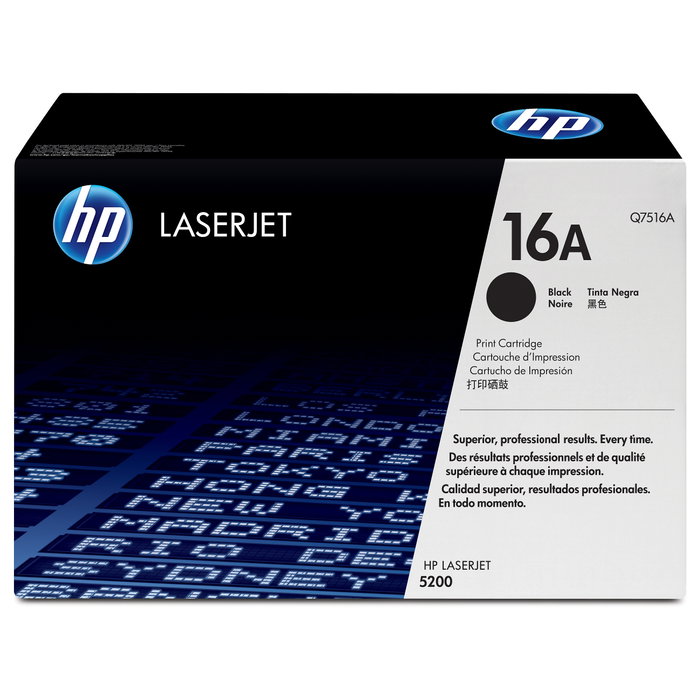 HP Cartucho de tóner original 16A Negro Q7516A
