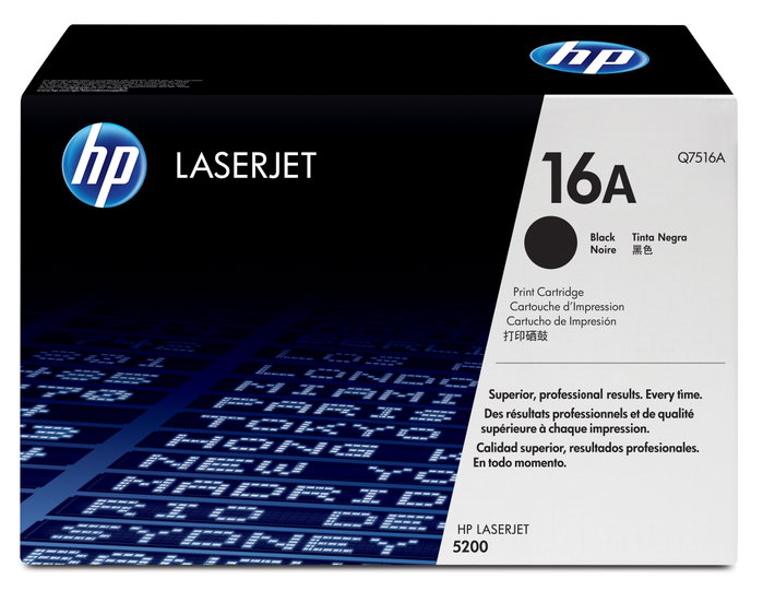 HP Cartucho de tóner original 16A Negro Q7516A