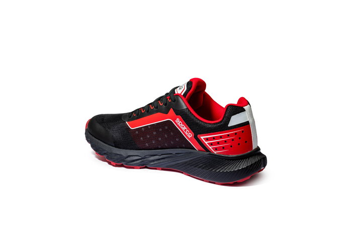 Sparco SBTB0007B0K12041 Zapatillas S-Park Sepang Negras-Rojas Talla 41 Calzado Laboral Running Ligero Transpirable