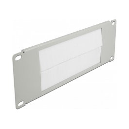 DeLOCK Tira de Cepillo de Manejo de Cables 10″ 2U Gris