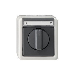 GIRA 015430 Interruptor de persiana 1p WG para montaje en superficie gris GIRA 015430 Interruptor de persiana 1p WG para montaje en superficie gris