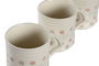 DKD Home Decor Mug Basicos Beige Gres Metal Set 4 Piezas 8.5 x 9.5 x 12 cm Capacidad 300 ml