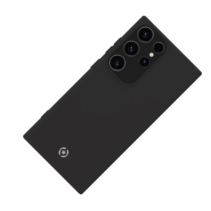 Celly Funda CROMO para Samsung Galaxy S23 Ultra 5G - Negra - Material TPU y microfibra - Resistente a golpes y rayones