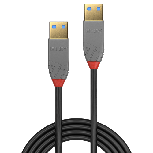 Lindy Cable USB 3.2 Gen 1 Anthra Line 1 m USB A a USB A Negro Lindy Cable USB 3.2 Gen 1 Anthra Line 1 m USB A a USB A Negro