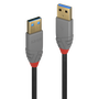 Lindy Cable USB 3.2 Gen 1 Anthra Line 1 m USB A a USB A Negro