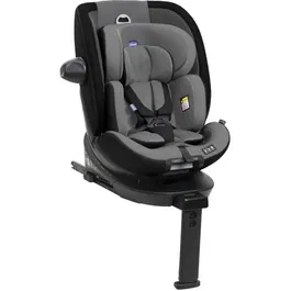 Chicco Silla de Coche EVERONE Grupo 0/1/2/3 I-Size Giratoria Reclinable Reductora Gris Negro CHI8058664181117