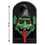 Atosa Colgante de Puerta Bruja con Luz y Sonido 11x19x5 cm para Decoración de Halloween