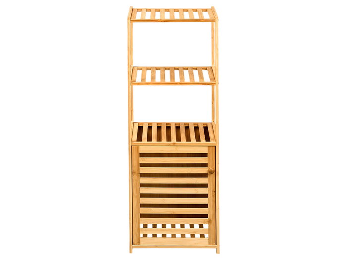 Berilo Mueble Bambú 3 Baldas con Puerta 100x33x5 cm Color Natural