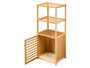 Berilo Mueble Bambú 3 Baldas con Puerta 100x33x5 cm Color Natural