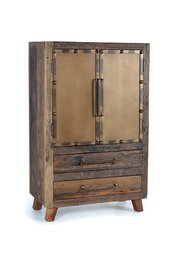 Giner y Colomer Aparador Madera Reciclada 120x75x40 cm Metal Oxidado