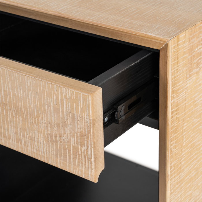 Ixia Mesita Sintra Natural-Negro Madera-Metal 50 x 40 x 70,50 cm Ixia Mesita Sintra Natural-Negro Madera-Metal 50 x 40 x 70,50 cm