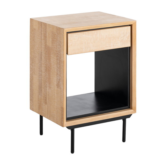 Ixia Mesita Sintra Natural-Negro Madera-Metal 50 x 40 x 70,50 cm Ixia Mesita Sintra Natural-Negro Madera-Metal 50 x 40 x 70,50 cm