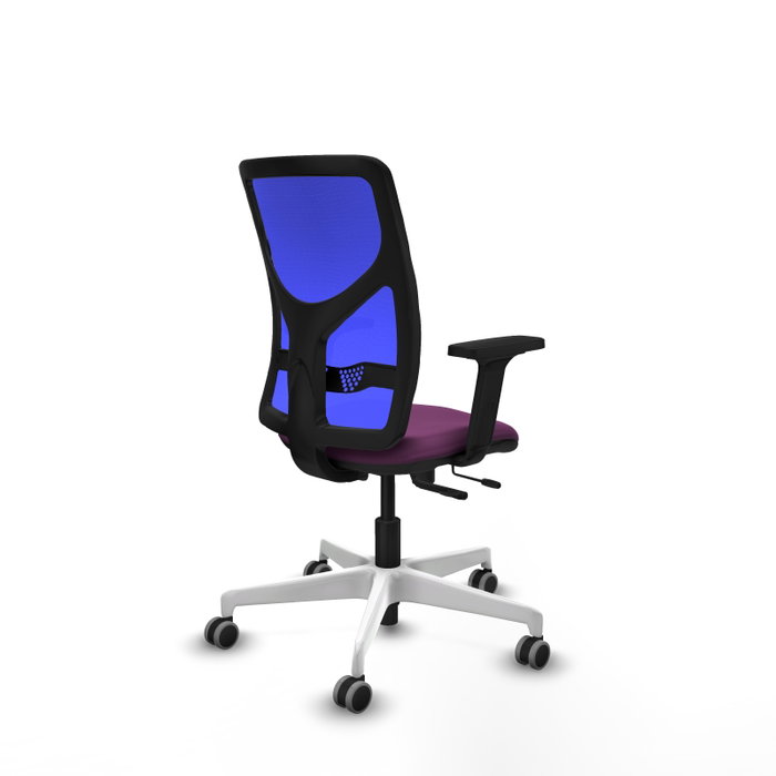 PIQUERAS Y CRESPO Silla de oficina Motilla con mecanismo Sincro/Traslack, Morado y Azul