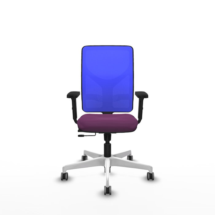 PIQUERAS Y CRESPO Silla de oficina Motilla con mecanismo Sincro/Traslack, Morado y Azul