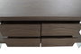 DKD Home Decor Buffet de Cristal y MDF Nogal Marrón