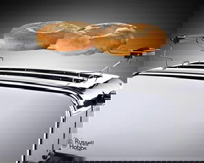 Russell Hobbs 23520-56 Tostador Victory, 2 Ranuras Alargadas, Para Pan Congelado, Bandeja Recogemigas, Extraelevación