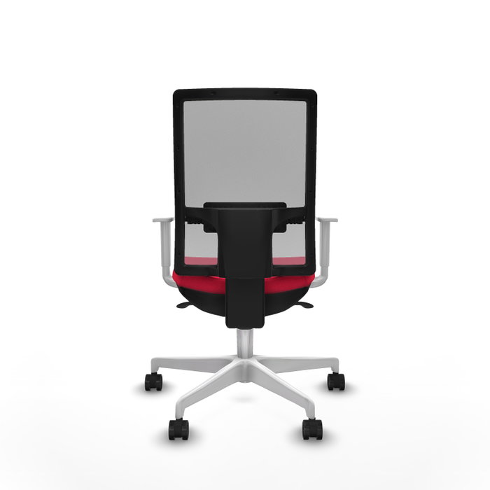 PIQUERAS Y CRESPO Silla de oficina Horna con mecanismo Sincro, Rojo y Gris