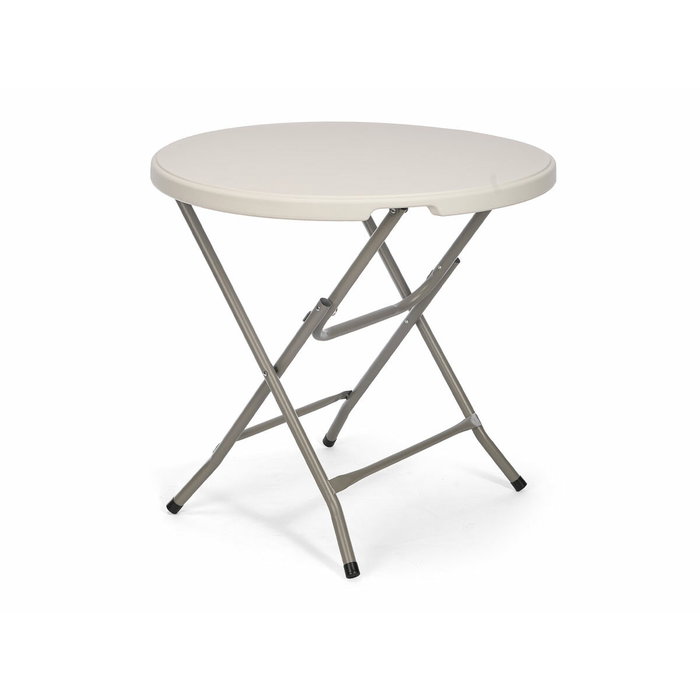 Ibergarden Mesa Redonda Plegable de 80 cm Blanco-Gris Ibergarden Mesa Redonda Plegable de 80 cm Blanco-Gris