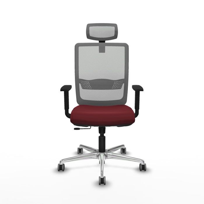 PIQUERAS Y CRESPO Silla de oficina Haches Granate y Gris