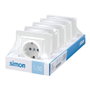 Simon Base empotrable Schuko 2p+t Simon10, blanco, 5 uds