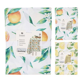 Excellent Houseware Mantel de poliéster estampado de frutas 180 x 130 cm