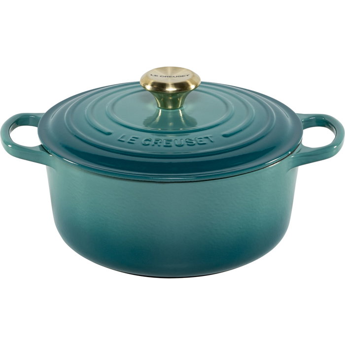 Le Creuset Signature Bräter Fuente para asar redonda 24 cm Bleu Riviera Le Creuset Signature Bräter Fuente para asar redonda 24 cm Bleu Riviera