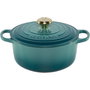 Le Creuset Signature Bräter Fuente para asar redonda 24 cm Bleu Riviera
