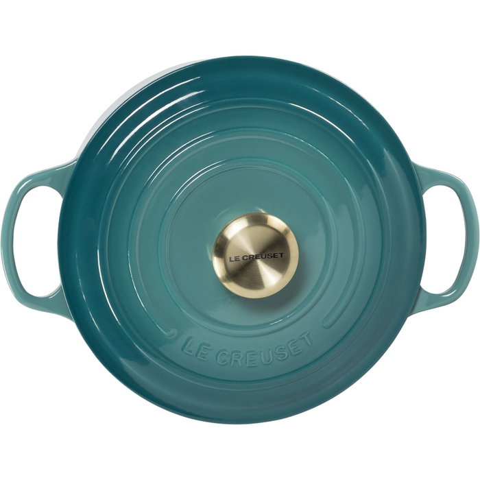 Le Creuset Signature Bräter Fuente para asar redonda 24 cm Bleu Riviera Le Creuset Signature Bräter Fuente para asar redonda 24 cm Bleu Riviera