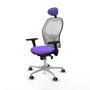PIQUERAS Y CRESPO Silla de oficina Jorquera con mecanismo Sincro, Lila y Blanco