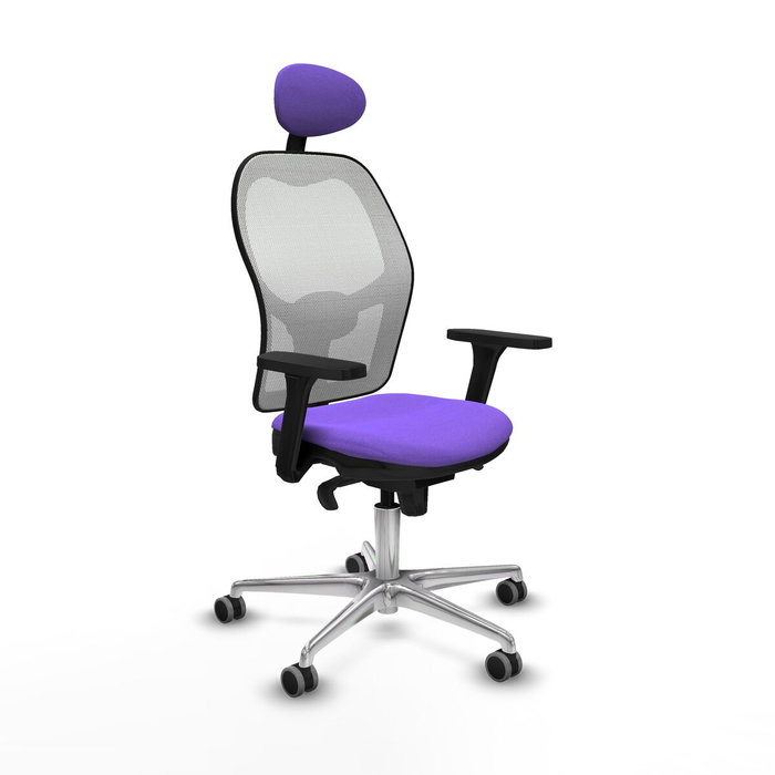 PIQUERAS Y CRESPO Silla de oficina Jorquera con mecanismo Sincro, Lila y Blanco PIQUERAS Y CRESPO Silla de oficina Jorquera con mecanismo Sincro, Lila y Blanco