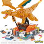 Mattel Figura Mega Construx Motion Pokemon Charizard - Kit de Construcción 1664 Piezas, Figura de 24 cm con Movilidad y Base Soporte