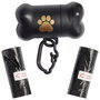 The Concept Factory Dispensador Con 45 Bolsas para Perro Tipo Hueso Con Mosquetón Ligero y Práctico