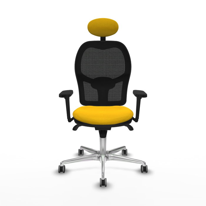 PIQUERAS Y CRESPO Silla de oficina Jorquera con mecanismo Sincro, Amarillo y Negro