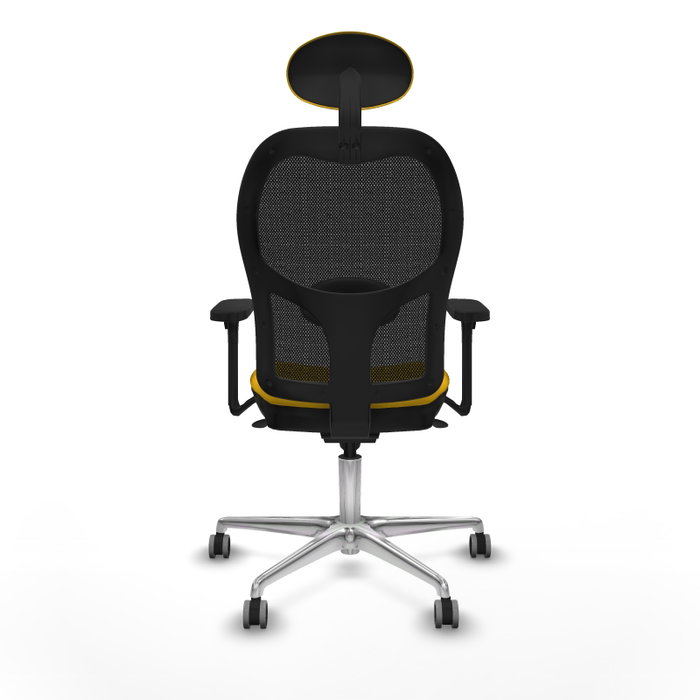 PIQUERAS Y CRESPO Silla de oficina Jorquera con mecanismo Sincro, Amarillo y Negro