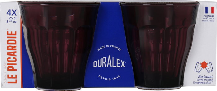 Duralex Set 4 Vasos Picardie Morado/Cranberry 25 cl (12 Cajas)