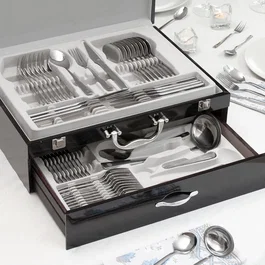 Cubertería de Acero Inoxidable Cook D`Lux InnovaGoods 72 Piezas