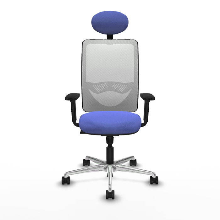 PIQUERAS Y CRESPO Silla de oficina Zulema con mecanismo Sincro, Azul claro y Blanco PIQUERAS Y CRESPO Silla de oficina Zulema con mecanismo Sincro, Azul claro y Blanco