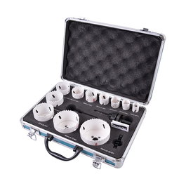 Makita D-47298 Juego de Sierras de Corona 14 Piezas para Metal y Madera - Tamaños 19,22,25,29,35,38,44,51,57,68,75 mm