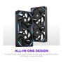 NZXT F240X RGB Ventilador de 240 mm Negro