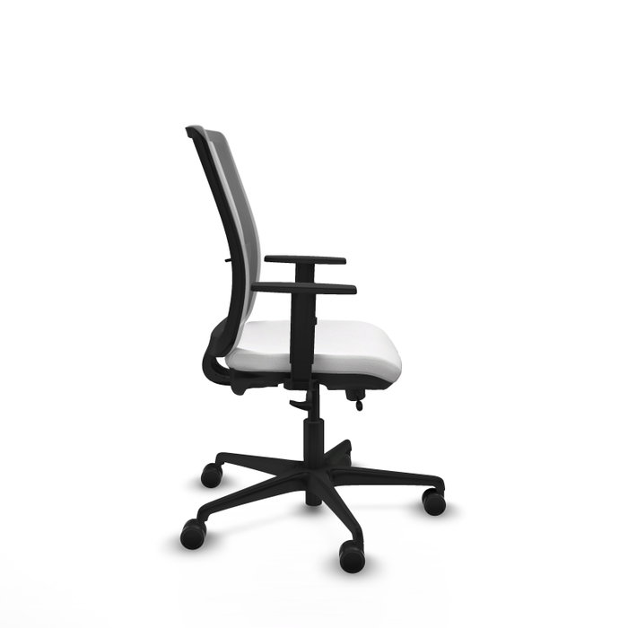 PIQUERAS Y CRESPO Silla de oficina Haches con mecanismo Sincro/Traslack, Blanco y Gris