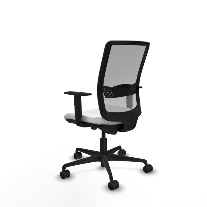 PIQUERAS Y CRESPO Silla de oficina Haches con mecanismo Sincro/Traslack, Blanco y Gris