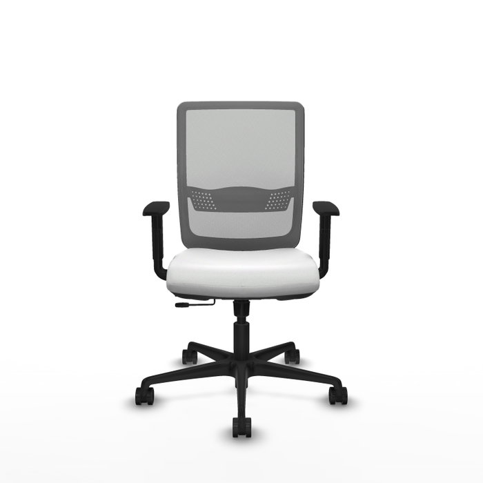 PIQUERAS Y CRESPO Silla de oficina Haches con mecanismo Sincro/Traslack, Blanco y Gris
